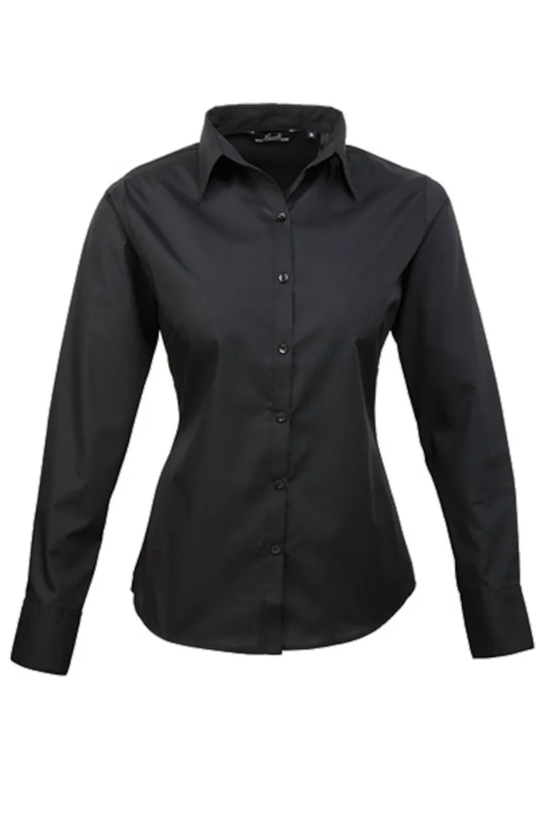 Premier Popeline Langarmbluse Damen AUSLAUFMODELL