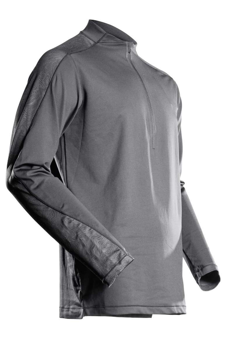 MASCOT CUSTOMIZED T-Shirt, Langarm, mit kurzem Reißverschluss Premium