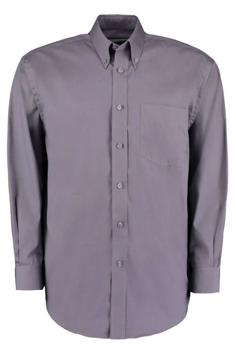 Kustom Kit Classic Fit Premium Oxford Shirt Long Sleeve Herren